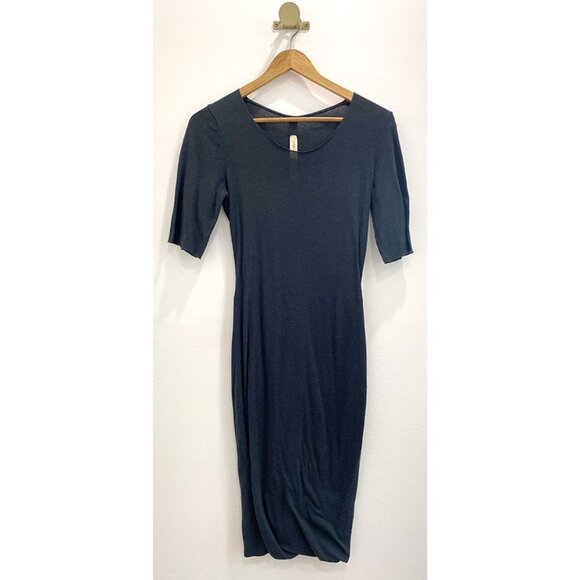 Raquel Allegra | Deep Green Elbow Sleeve Dress – Size S - Picture 1 of 8